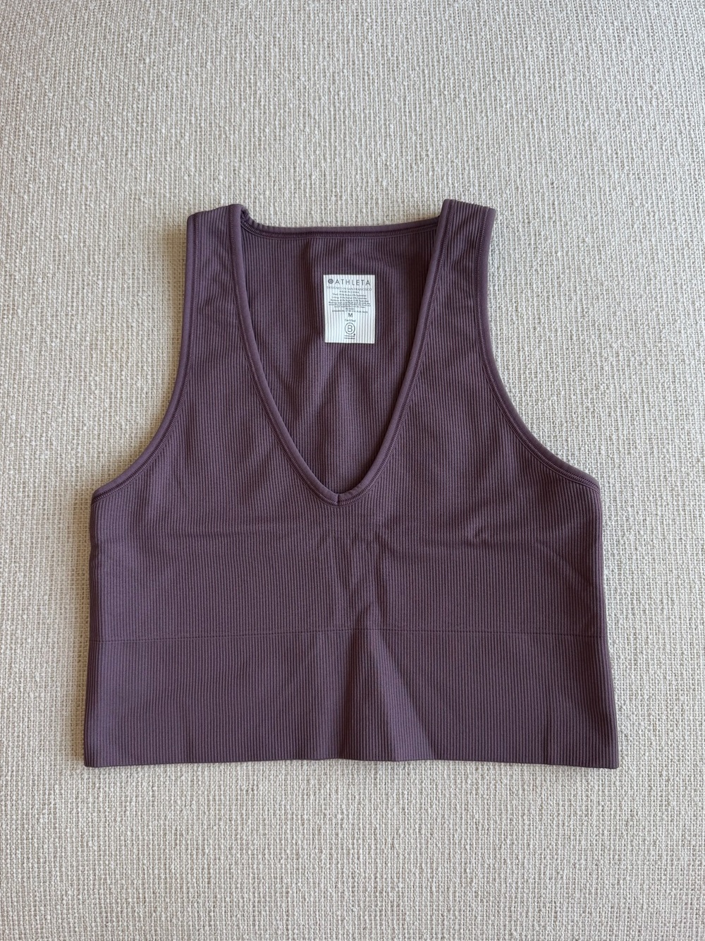 Athleta Aurora Crop Rib Tank - Purple
